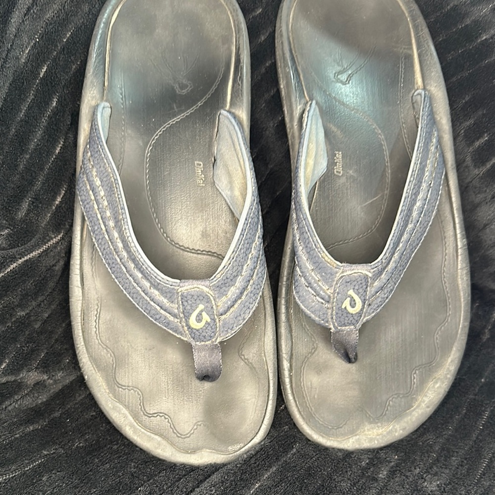 Men’s Olukai Hokua Quick Drying Beach Sandals Size 12 GUC in Blue Retails $80 - Picture 4 of 10